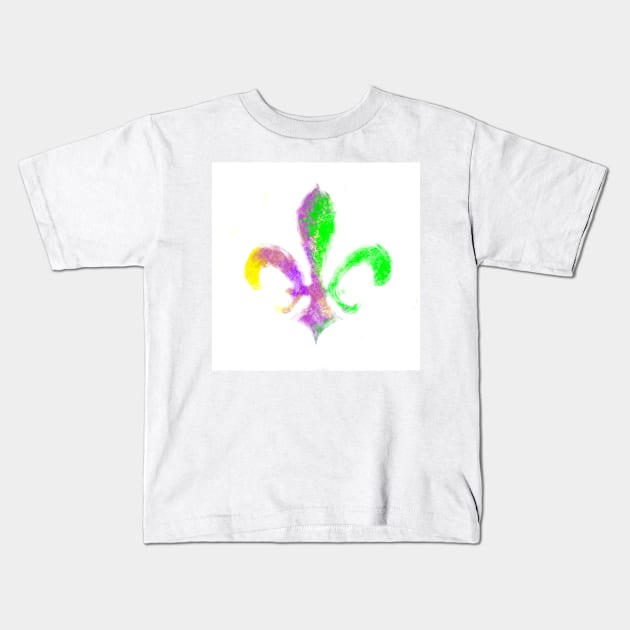 Mardi Gras Fleur de Lis Kids T-Shirt by Stephanie Kennedy 